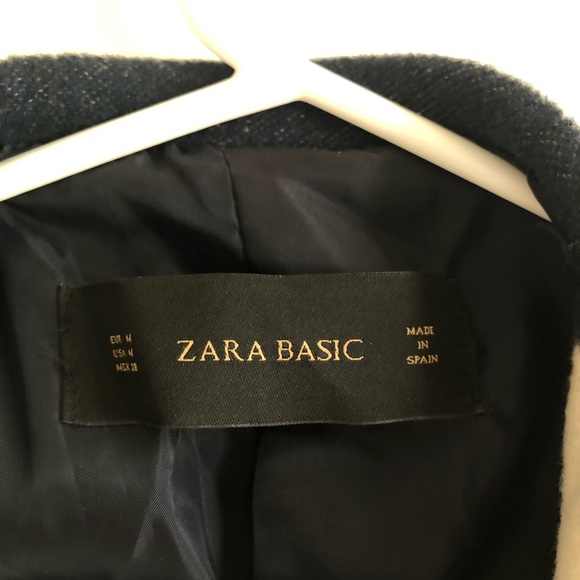 Zara Basic Blue and White Coat Size M - Picture 4 of 6